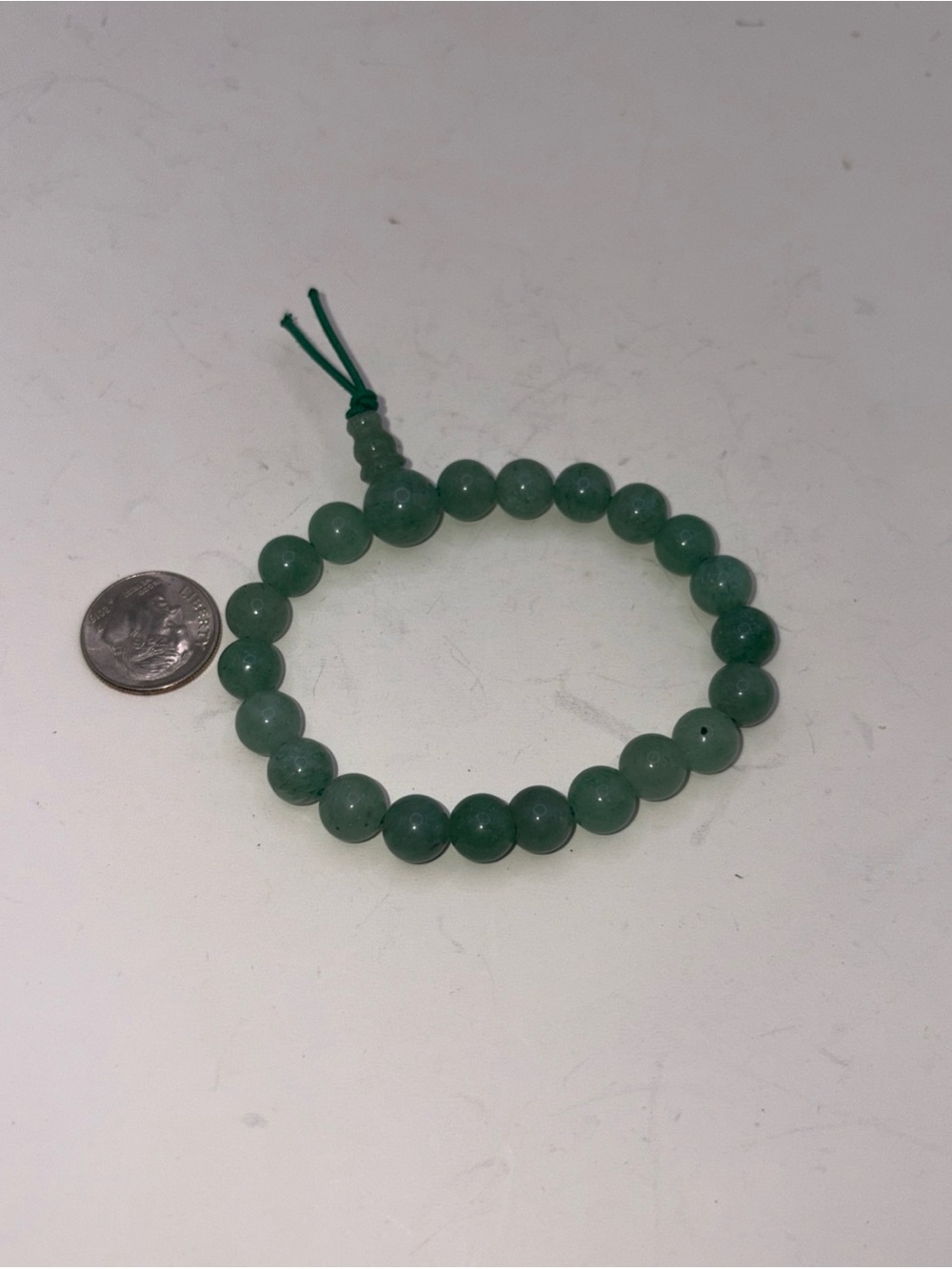 Vintage Green Quartz Beaded Bracelet